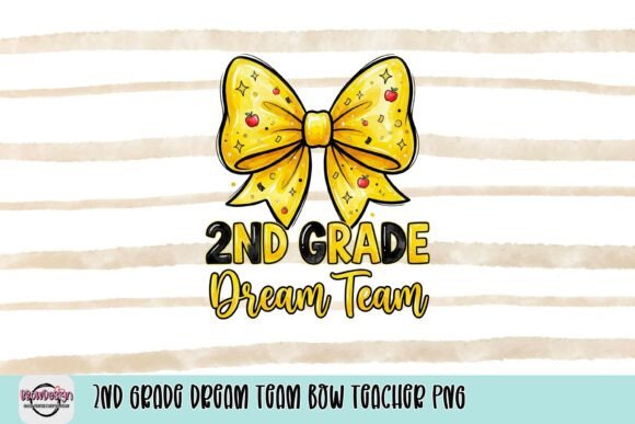 2nd Grade Dream Team Bow Teacher PNG