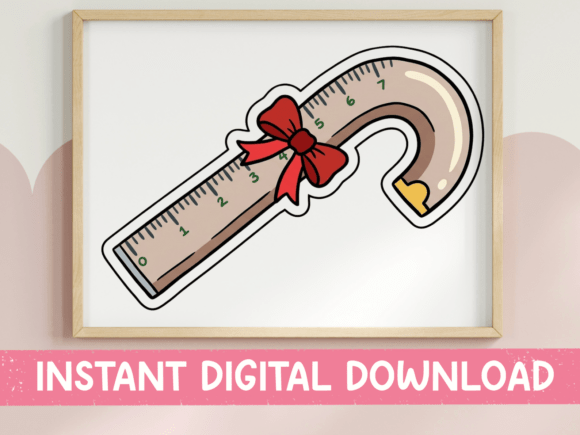 Candy Cane Ruler SVG