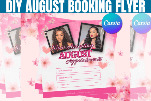 DIY August Booking Flyer Template: Boost Your Beauty Business with Back-to-School Promotions