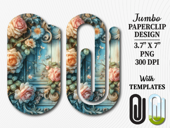 Door Victorian Floral Jumbo Paperclip: Elevate Your Organization with Instant Digital Creativity