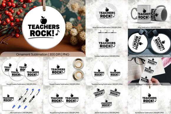 Evaluating the Teachers Rock Apple Sublimation PNG Bundle: A Comprehensive Breakdown of Contents and Use Cases