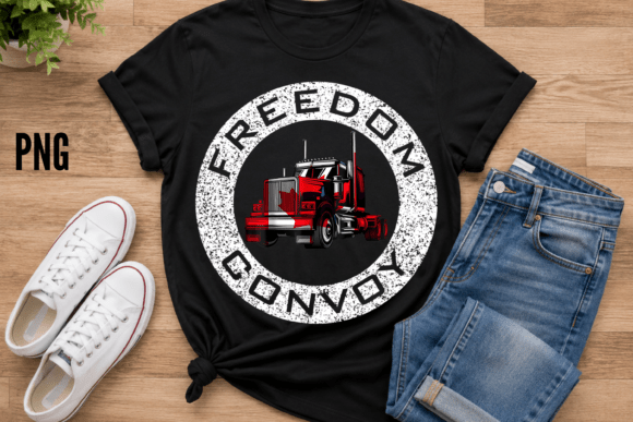 Freedom Convoy Trucker Canada Flag PNG