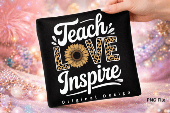 Leopard Love Sunflower Teacher PNG Shirt