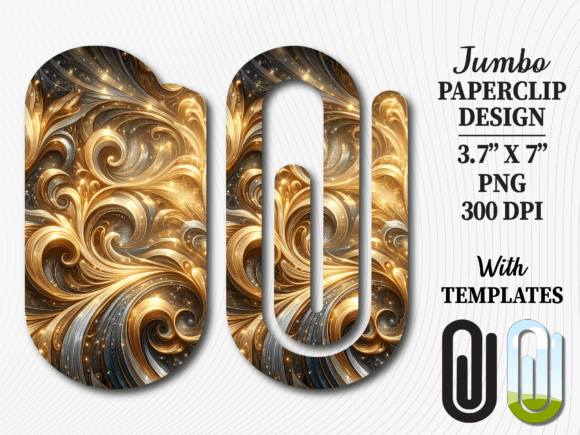 Luxury Swirl Ornament Jumbo Paperclip