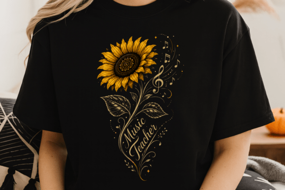 Music Teacher Sunflower PNG: Strategic Design Assets for Educators and Creators