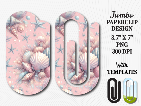 Pastel Seashell Beach Jumbo Paperclip: The Ultimate Digital Accessory for Creatives