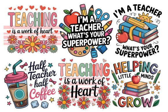 Teacher PNG Bundle: Celebrate Educators with Premium Design Assets