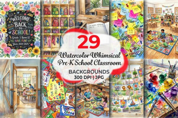 Transforming Early Education Spaces with Watercolor Whimsical Pre-K School Class Designs