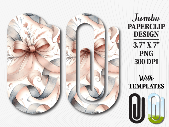 Vintage Bow Ribbon Silk Jumbo Paperclip Design